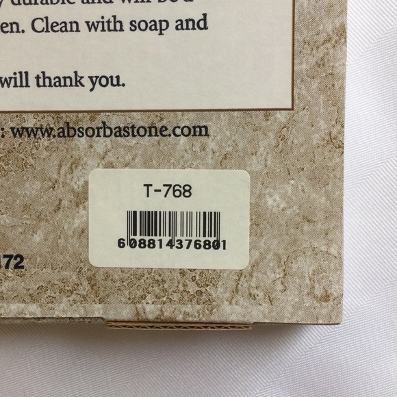 Absorbent Stone Trivet with purple iris in gift box - Picture 3 of 4